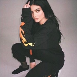 Kylie Jenner Flame Sweatshirt Limited 